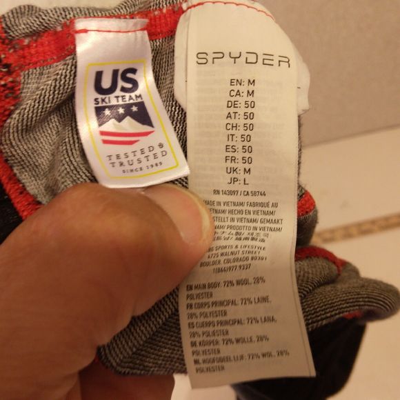 Spyder U.S. Ski Team track suit mens S small black red 2 piece #38198026 - Picture 9 of 16
